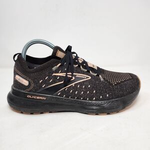 Brooks Glycerin Stealthfit 20 Womens 9.5 Shoes Black Coral Running 1203721B026